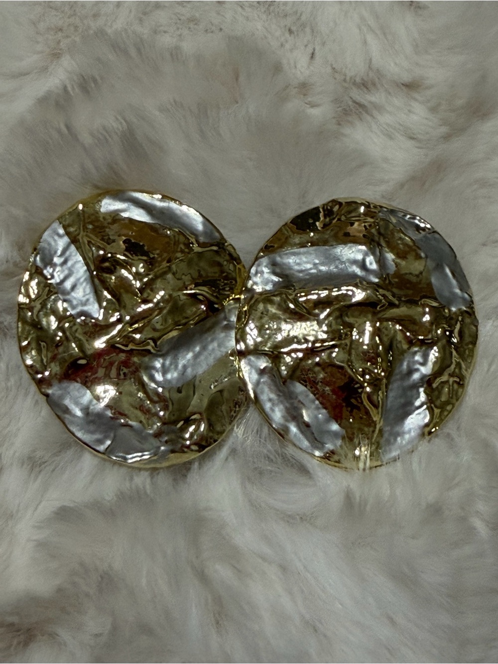 Gorgeous Gold & Silver Statement Disc Earrings - Women's Fashion Accessories